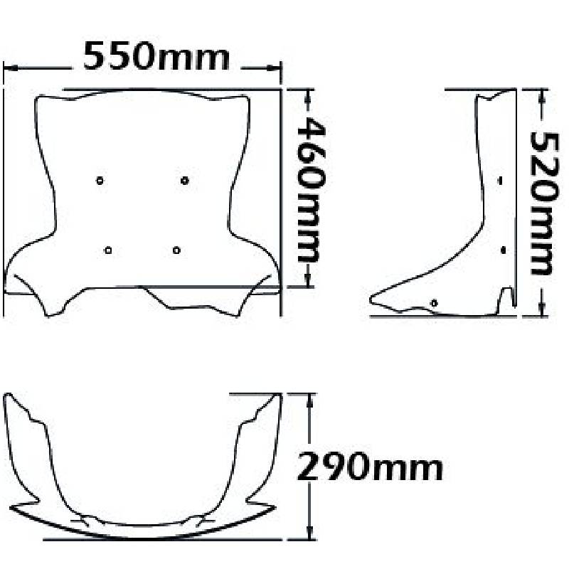 Parabrisas alta protección para soportes originales BMW f800gs adv 13-18